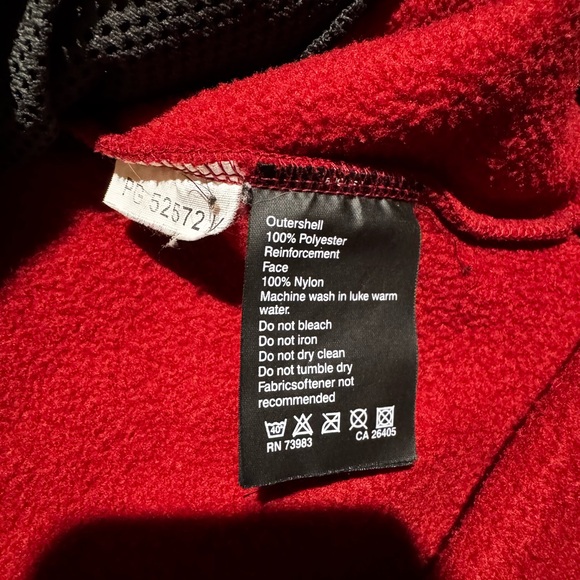 Helly Hansen Men Full Zip Up Fleece Sweater Jacket Red Large XL - Picture 6 of 7